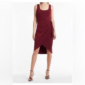 Express wine colored dress. Tie on the side/front. Barely used. Size Large